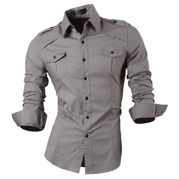 Riolio Men's Dress Shirts Casual Stylish Long Sleeve Designer Button Down White